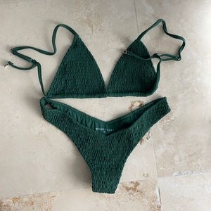 Wanderlust forest green bikini NWOT